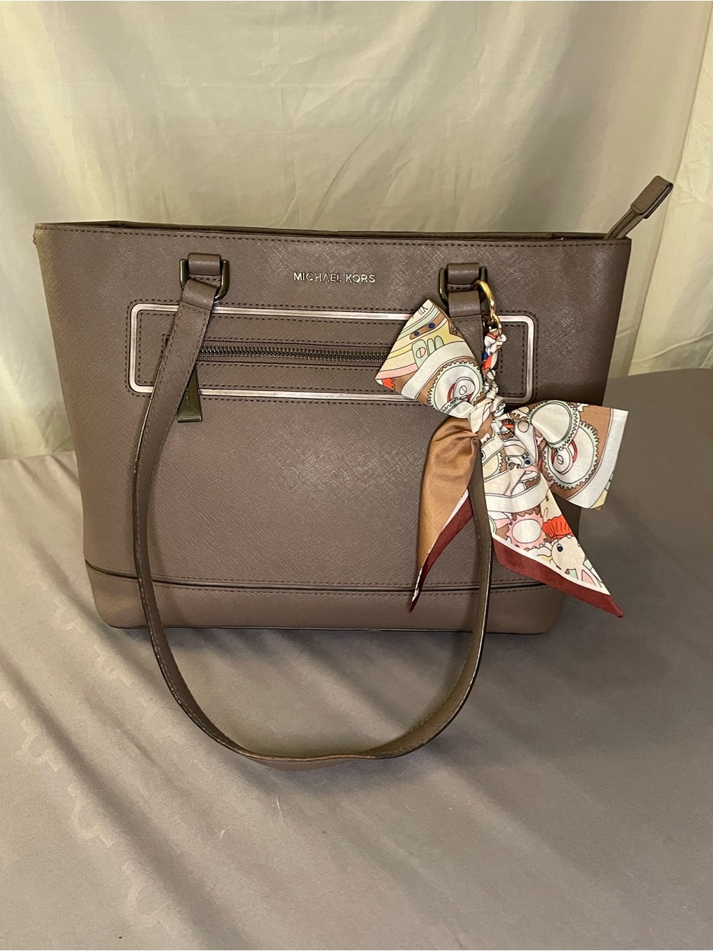 Michael Kors Brown Saffiano Leather Tote Bag